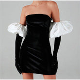 Tiffany Velvet Dress - Label Frenesi Fashion
